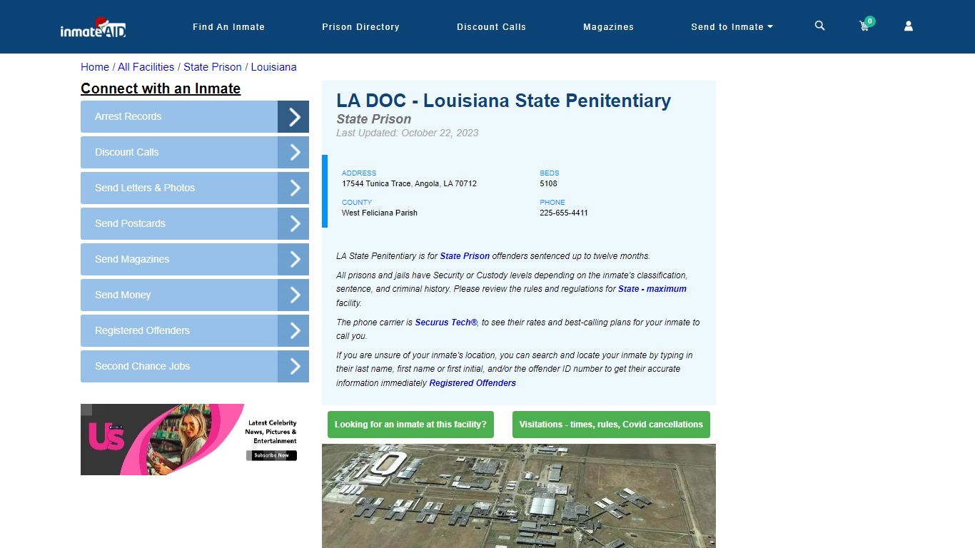 LA DOC - Louisiana State Penitentiary & Inmate Search - Angola, LA